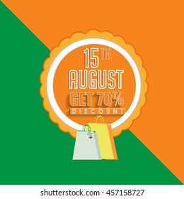 Happy Independence day India, Vector illustration, Flyer design for 15th August