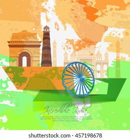 Happy Independence day India, Vector illustration, Flyer design for 15th August