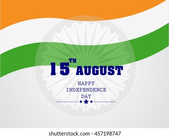 Happy Independence day India, Vector illustration, Flyer design for 15th August