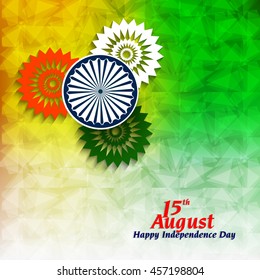 Happy Independence day India, Vector illustration, Flyer design for 15th August