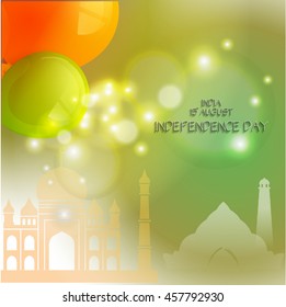 Happy Independence day India, Vector illustration, Flyer design for 15th August

