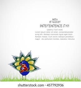 Happy Independence day India, Vector illustration, Flyer design for 15th August
