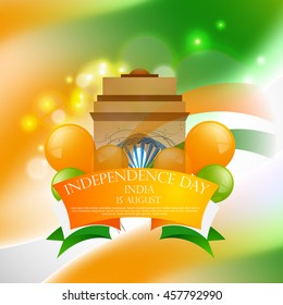 Happy Independence day India, Vector illustration, Flyer design for 15th August
