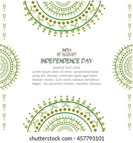 Happy Independence day India, Vector illustration, Flyer design for 15th August
