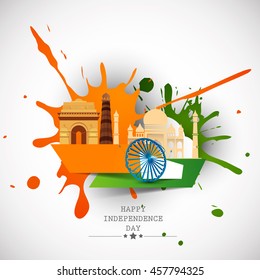 Happy Independence day India, Vector illustration, Flyer design for 15th August
