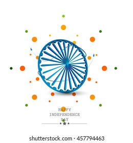 Happy Independence day India, Vector illustration, Flyer design for 15th August