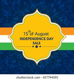 Happy Independence day India, Vector illustration, Flyer design for 15th August