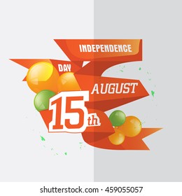 Happy Independence day India, Vector illustration, Flyer design for 15th August
