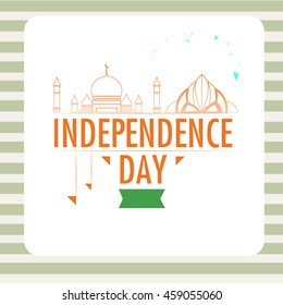 Happy Independence day India, Vector illustration, Flyer design for 15th August
