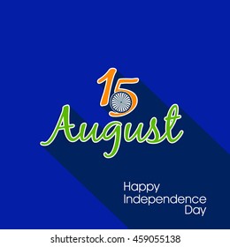 Happy Independence day India, Vector illustration, Flyer design for 15th August
