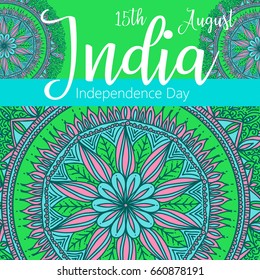 Happy Independence day India, Vector illustration, Flyer design for 15th August