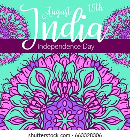 Happy Independence day India, Vector illustration, Flyer design for 15th August