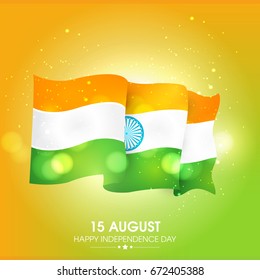 Happy Independence day India, Vector illustration, Flyer design for 15th August.