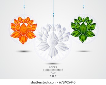 Happy Independence day India, Vector illustration, Flyer design for 15th August.