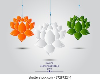 Happy Independence day India, Vector illustration, Flyer design for 15th August.