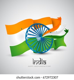 Happy Independence day India, Vector illustration, Flyer design for 15th August.