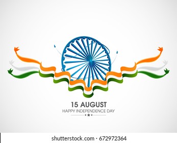 Happy Independence day India, Vector illustration, Flyer design for 15th August.