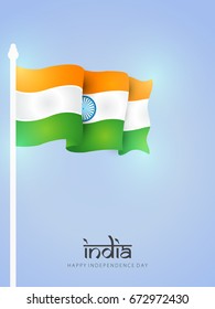 Happy Independence day India, Vector illustration, Flyer design for 15th August.