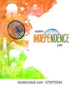 Happy Independence day India, Vector illustration, Flyer design for 15th August.