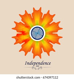 Happy Independence day India, Vector illustration, Flyer design for 15th August.