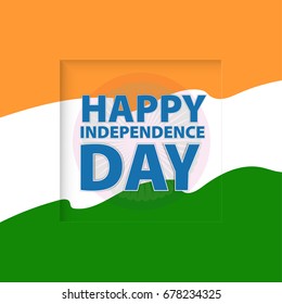 Happy Independence Day india. Vector illustration. Greeting card flyer