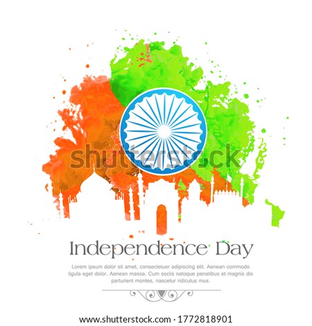Happy Independence day India, Vector illustration, Flyer design for 15th August