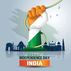 Happy Independence Day India.15th August Background. Vector Illustration Design