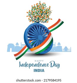 happy independence day India.15th August background. vector illustration design