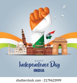 happy independence day India.15th August background. vector illustration design