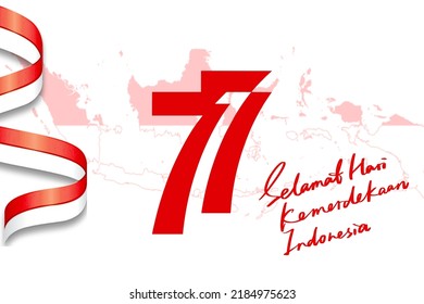 Happy Independence Day Indonesia 17 August Greeting Card White Background Hd 

Format Vector 