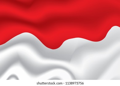 Happy independence day of Indonesia background with flag