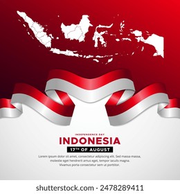 Happy independence day Indonesia background. 79th Indonesia independence day