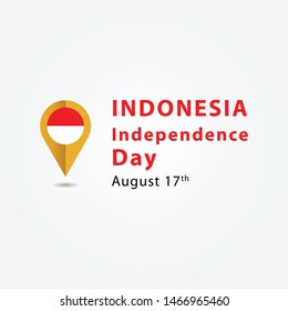 Happy Independence Day Indonesia vector illustration template design 