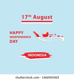 Happy Independence Day Indonesia vector illustration template design 