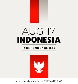 Alles Gute zum Unabhängigkeitstag Indonesiens. Design-Illustration für Vektorvorlagen