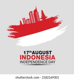 happy independence day Indonesia.17th August background. vector illustration design