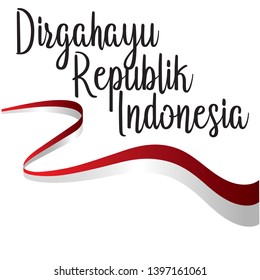 Happy independence day indonesian translation.vector