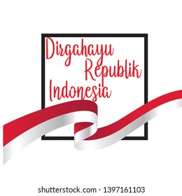 Happy independence day indonesian translation.vector