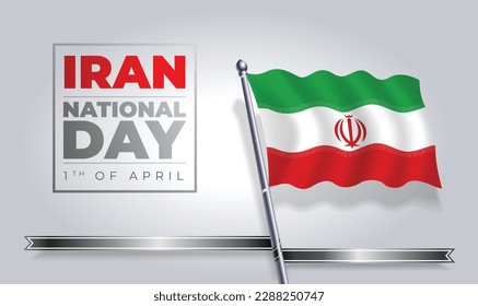 Happy independence day Iran Vector Template Design
