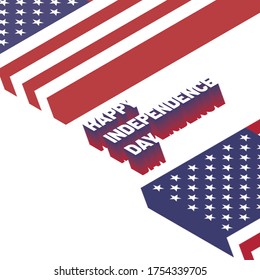 Happy Independence Day Isometric Design