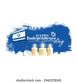 Happy Independence Day of Israel . national flag with background graphic design