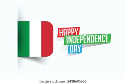 Happy Independence Day of Italy Vector illustration, national day poster, greeting template design, EPS Source File
