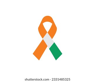 Happy Independence day Ivory Coast, Ivory Coast Independence day, Ivory Coast, Ribbon Flag, 7th August, 7 August, National Day, Independence Day Vector Illustration Eps Design White Background Ribbon