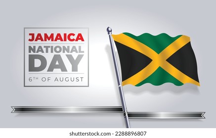 Happy independence day Jamaica Vector Template Design