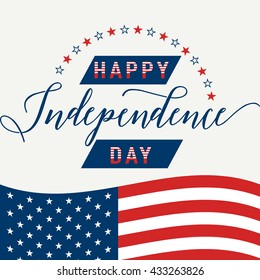 Happy Independence Day. July 4th. Fourth. American Flag. Patriotic celebrate background