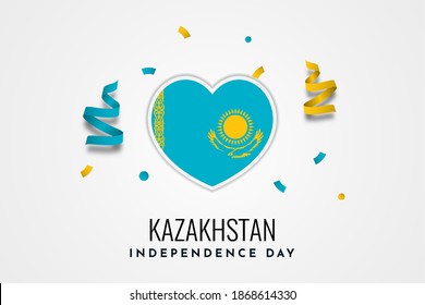 Happy Independence Day Kazakhstan Illustration Template Design. Vctor Eps 10