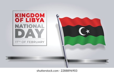 Happy independence day Kingdom of Libya Vector Template Design