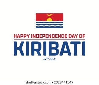 Happy Independence Day of Kiribati, Independence Day of Kiribati, Kiribati, Flag of Kiribati, 12 July, National Day, Independence Day svg