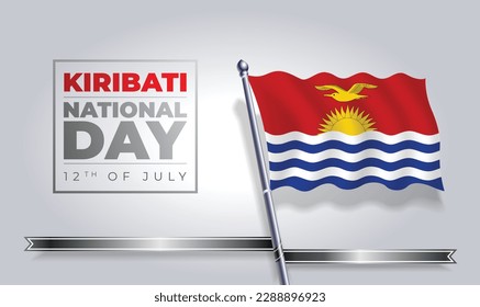 Feliz día de la independencia Kiribati Vector Template Design