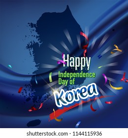 Happy Independence day of Korea in Vector